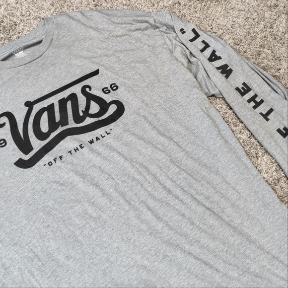 Vans Long Sleeve Grey Tee - Picture 2 of 5